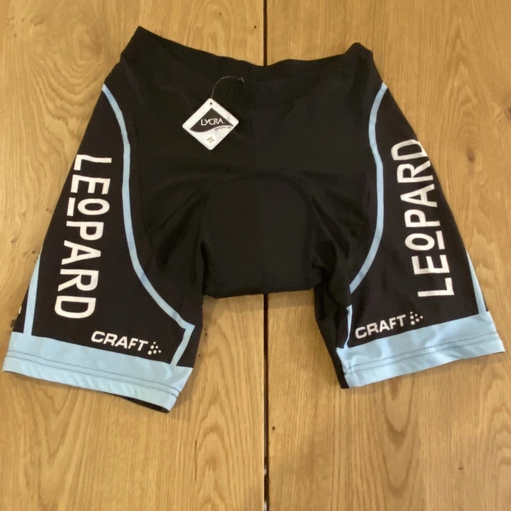 Craft leopard bicycle‎ pants NWT XL Black and teal Padded